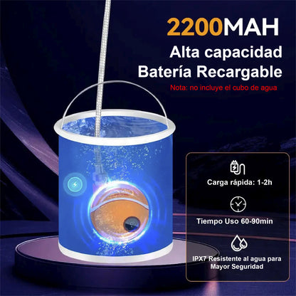 🚿🔋 DUCHA RECARGABLE PARA AGUA CALIENTE O FRÍA – ¡DILE ADIÓS AL FRÍO! ❄️