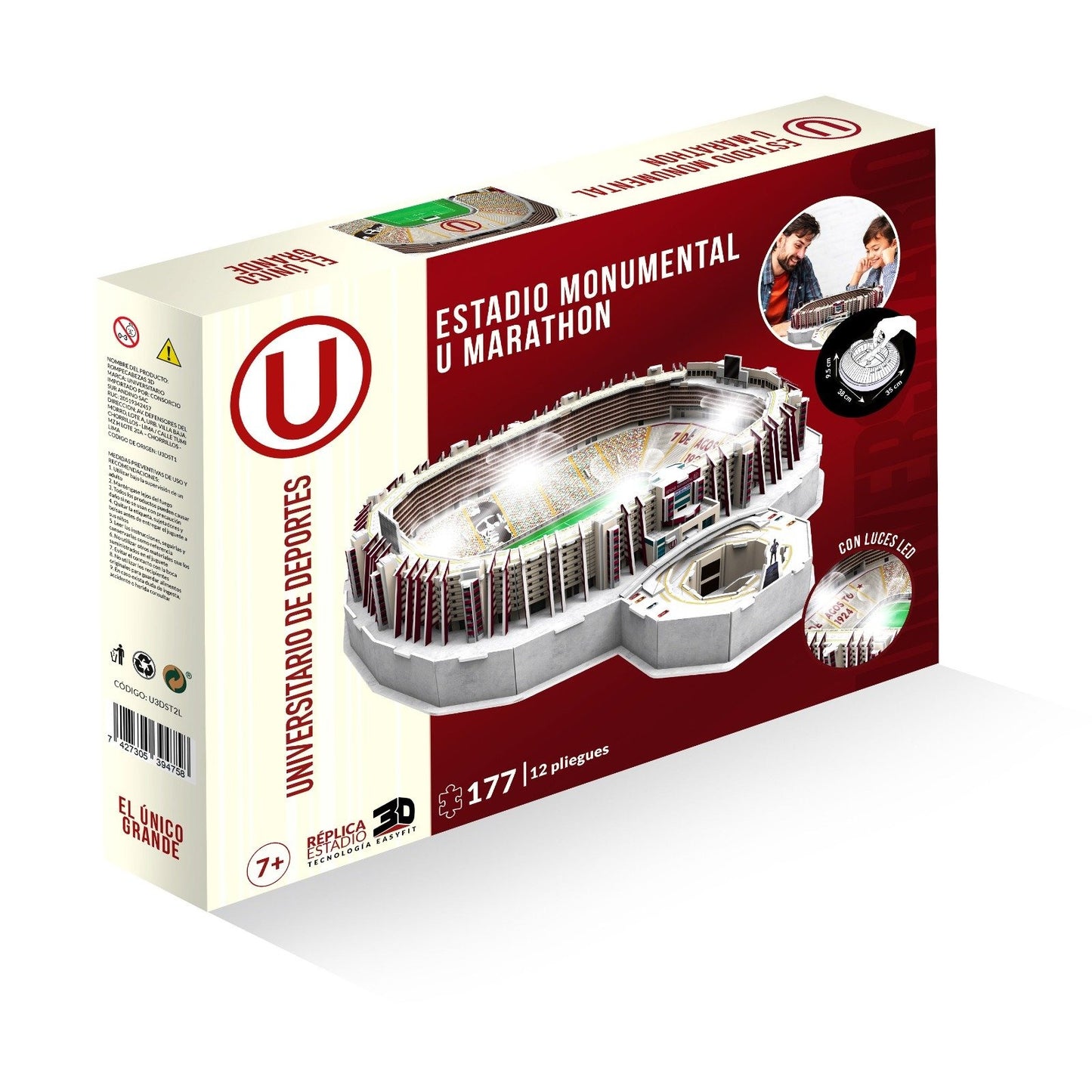 Estadio Monumental U Marathon con luces LED