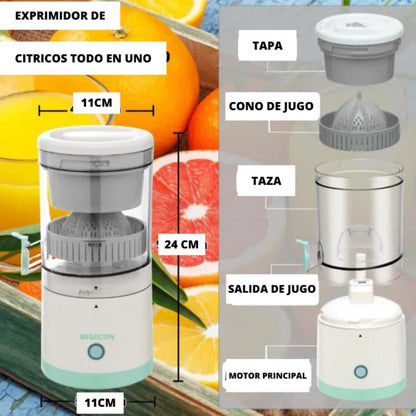 Exprimidor Eléctrico Portátil y Recargable