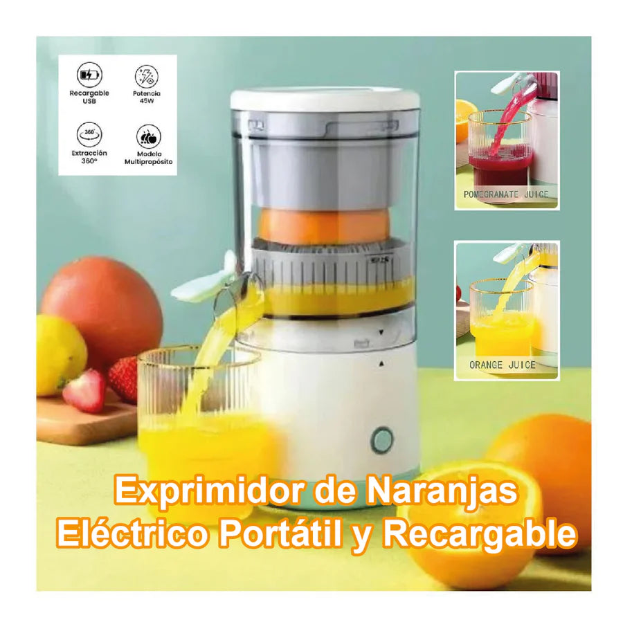 Exprimidor Eléctrico Portátil y Recargable